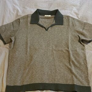 Marine Layer Dark Green and Gray Knit Top